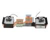Ventilateur incl. refroidisseur (CPU/GPU) original pour Clevo NP60x
