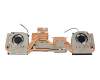 Ventilateur incl. refroidisseur (CPU/GPU) original pour Clevo NP60x
