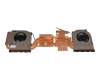 Ventilateur incl. refroidisseur (CPU/GPU) original pour Gaming Guru Ice Gaming Notebook (NP50PN5)