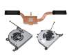 Ventilateur incl. refroidisseur (CPU/GPU) original pour Lenovo Yoga Slim 7-14ARE05 (82A2)