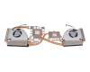 Ventilateur incl. refroidisseur (CPU/GPU) original pour MSI GP76 11UH/11UG/11UE (MS-17K3)