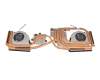 Ventilateur incl. refroidisseur (CPU/GPU) original pour MSI GP76 11UH/11UG/11UE (MS-17K3)