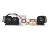 Ventilateur incl. refroidisseur (CPU/GPU) original pour MSI GS76 11UH/11UG/11UE (MS-17M1)
